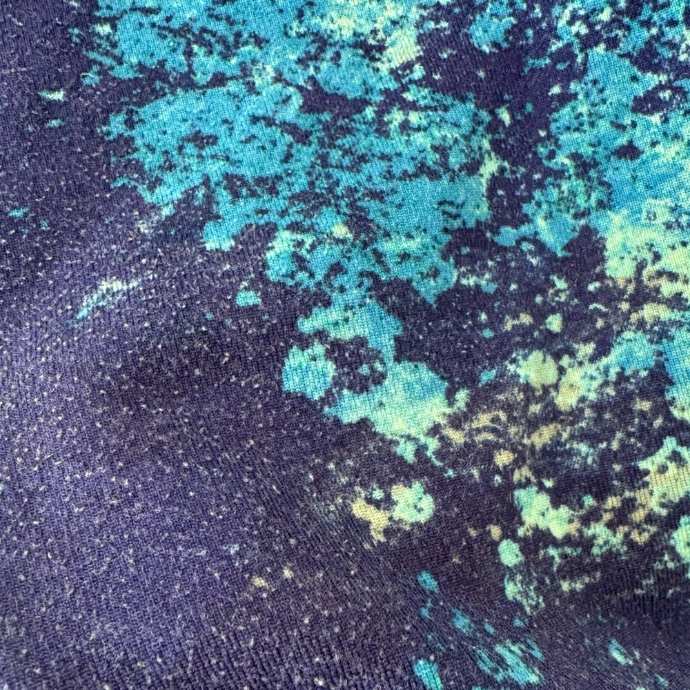 Athleta Splatter Be Free Knicker Crop Leggings Blue print size X-Small cropped - Picture 7 of 8